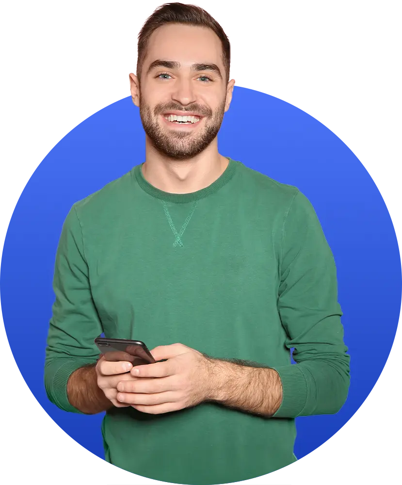 Young man using a phone